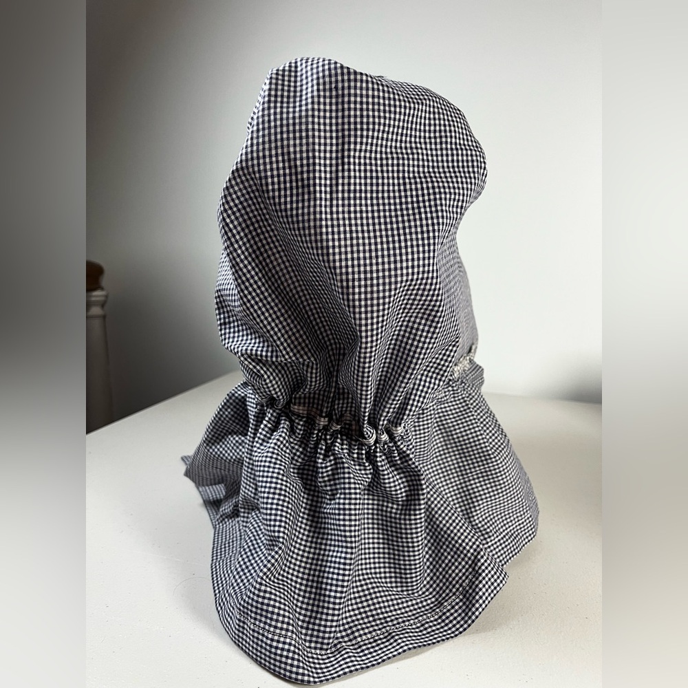 Vintage / Handmade BLUE/WHITE
CHECK Prairie SUNBONNET Pioneer
COSTUME Sun Hat - Picture 5 of 10